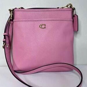 COACH Kitt Messenger Bubblegum Pink Crossbody Leather Bag Gold Hardware
